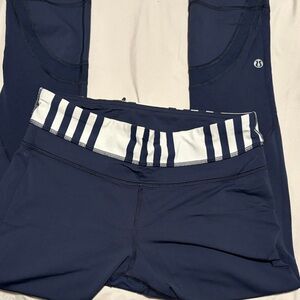 Black and Green High-Waisted Leggings